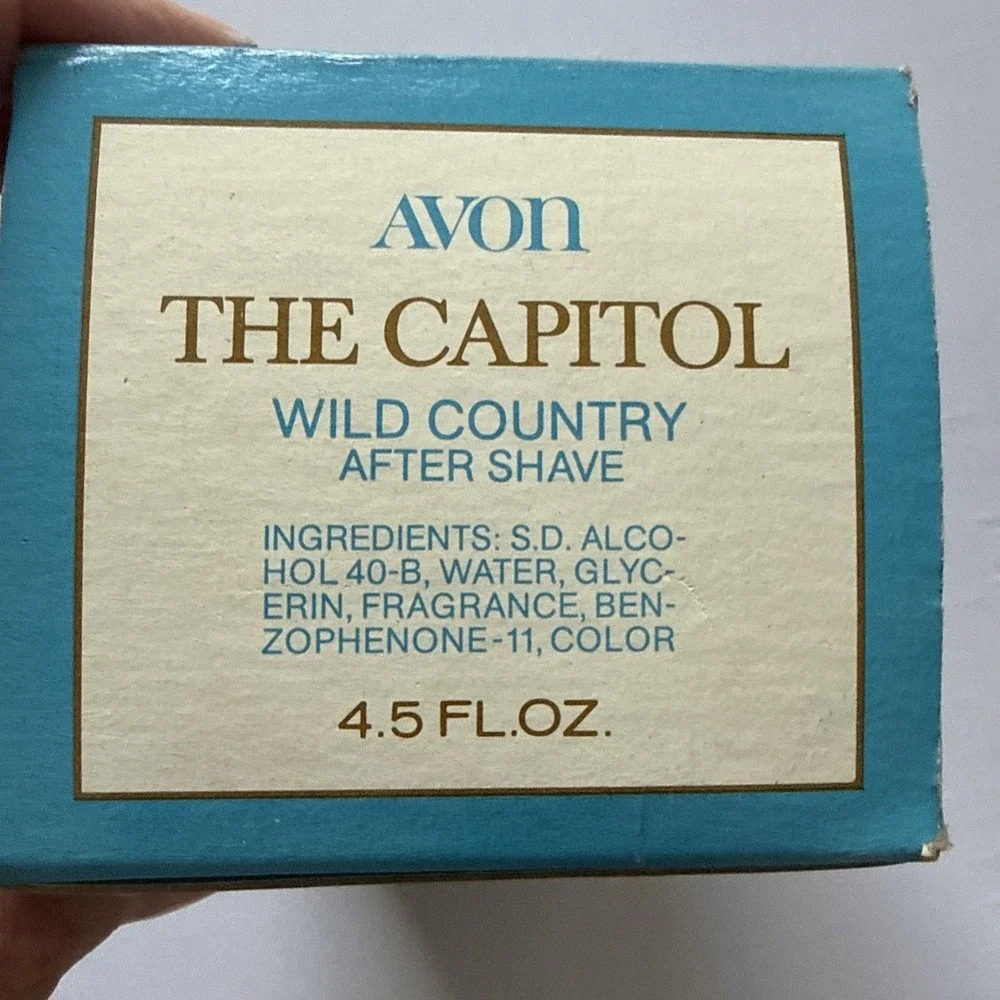 Vintage Avon The Capitol Wild Country After Shave Bottle 4.5oz ‎ Original Box
